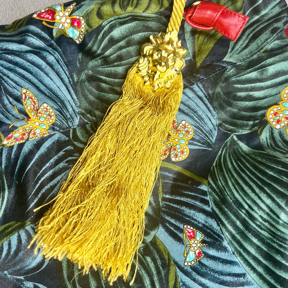 Bottega Veneta Butterfly Rainforest Drawstring Tassel Bucket Bag - Vintage - Picture 11 of 16